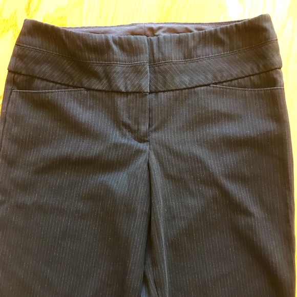 Express Editor Petite Dress Pants (black stripes) - Picture 3 of 4